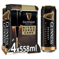 Guinness Draught Stout Beer 4x558ml Cans 4.1% Vol