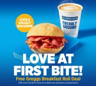 FREE Greggs Breakfast Roll Voucher When You Spend £25 or More on Click & Collect