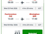 Return Flights to Fuerteventura 14 UK Airports to 77 Destinations February 2026