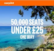 easyJet Flight Sale - 50,000 Seats £25 Or Less One Way