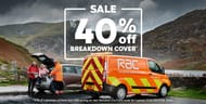 SALE up to 40% off RAC Breakdown Cover*
