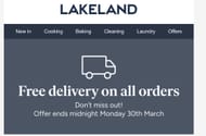 Free Delivery on All Orders Ends Midnight Monday 30th March