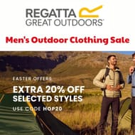 Regatta Easter Sale - Extra 20% off on Men's Outdoor Clothing!