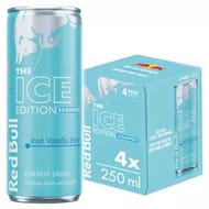 Red Bull Ice Edition Sugarfree Iced Vanilla Berry Energy Drink 250ml 4 Pack
