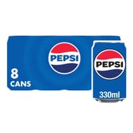 Pepsi Regular Cans, 8 X 330 Ml
