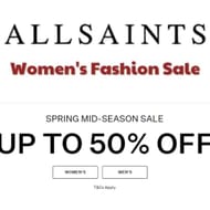 AllSaints Spring mid Season Sale - up to 50% off on Women's Fashion!