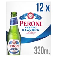 Peroni Nastro Azzurro Beer Lager Bottles 12x330ml Club Card Price