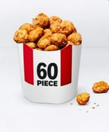 KFC 60 Piece Popcorn Chicken Bucket Just £5.99 + Add 2 Large Sides for £3.79