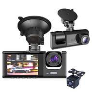 Oewnvmd 3-Lens Dashcam: Front, Rear, Interior, 1080P HD Night Vision