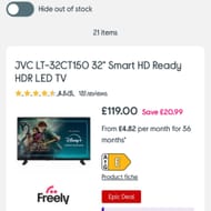 JVC LT-32CT150 32" Smart HD Ready HDR LED TV