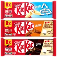 8 Pack KitKat 2 Finger Chocolate Bars - White, Orange or Dark (£1.46/£1.31 S&S)