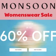 Monsoon Clearance Sale - up to 60% off on Womenswear!