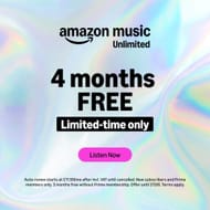 FREE 4 Months Amazon Music Unlimited (Worth At Least £47.96!)