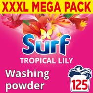 Surf Tropical Lily Washing Powder 125 Washes 6.25kg (£11.09/£9.92 S&S)