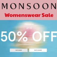 Monsoon Clearance Sale - up to 50% off on Womenswear!