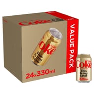 Diet Coke Caffeine Free Soft Drink Cans, 24 X 330ml