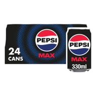 Pepsi Max No Sugar Cola Cans 24 X 330ml (£6.15/£5.50 S&S)