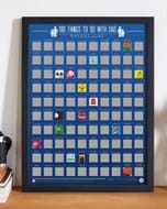 100 Things to Do with Dad Bucket List Scratch off Poster . Boxed Gift.