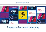 15% Discount on Selected Gift Cards at Tesco Gift Cards - Fathers Day