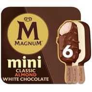 Magnum Mini Classic, Almond & White Chocolate Ice Cream Sticks 6x55ml