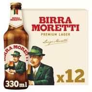 Birra Moretti Birra Premium Beer Lager Bottles 12 X 330ml