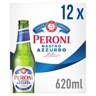 Peroni Nastro Azzurro Premium Italian Lager 12 X 620ml