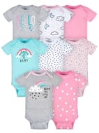 PRIME Exclusive - Gerber 8-Pack Baby Girl Bodysuits - 0-3 Months