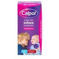 Calpol Sugar-Free Infant Paracetamol Suspension, Strawberry, 100ml