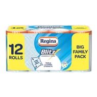 Regina Blitz Household Towels: 12 Triple-Layer Rolls, 70 Sheets