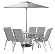Sicily 6 Seater Metal Patio Set
