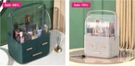 Portable 3 Drawers Cosmetics Storage Organizer/ Pink or Green - Free P&P
