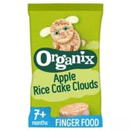 Organix Apple Rice Cake Clouds Organic Baby Snacks 40g 7 Months+