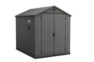 Keter Darwin Outdoor Apex Double Door Garden Storage Shed, 6 X 8ft