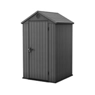 Keter Darwin 4x4 Outdoor Resin Shed, Grey, Skylight and Ventilation
