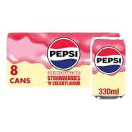 8 X 330ml Pepsi Treats Strawberries & Cream Cans (£2.34/£2.21 S&S)