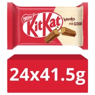 24 X 41.5g KitKat 4-Finger Milk Chocolate Biscuit Bars (£8.55/£7.65 S&S)