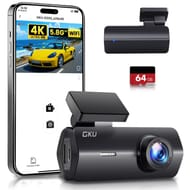 GKU 4K Dash Cam,Dash Cam Front with UHD 2160P, 5.8GHz WiFi DashCam
