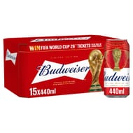 Budweiser Lager Cans, 15 X 440 Ml