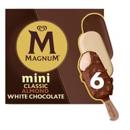 Magnum Mini Classic, Almond & White Chocolate Ice Cream Sticks 6 X 55ml