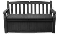 Keter Eden Bench 265L Outdoor Garden Storage Box Grey