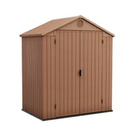 Keter Darwin Apex Garden Storage Shed 6x4ft Brown Wood Look
