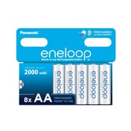 Eneloop AA Ni-MH Rechargeable Battery 8-Pack, 2000 mAh