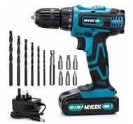 MYLEK 18V Cordless Li-Ion Drill & Screwdriver Set with 13 Piece Accessory Kit