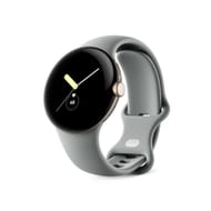 Google Pixel Watch 41mm Champagne Gold Stainless Case, Hazel Band