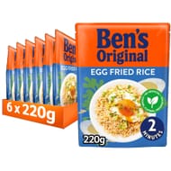 BEN'S Egg Fried / Special Fried Microwave Rice, 6 X 220g (£3.78/£3.57 S&S)