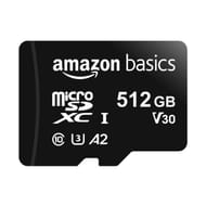 Amazon Basics microSDXC Memory Card with Adapter, A2 U3, 512GB