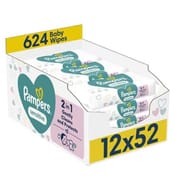 Pampers Sensitive Baby Wipes Plastic Free 12 Packs