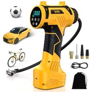 Ipflin Tyre Inflator: USB Rechargeable Cordless Pump, 4 Modes