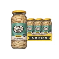 Bold Bean Queen White Beans 6 X 570g High Protein & Fibre
