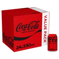 24 X 330ml Coca-Cola Zero Sugar Cans (£6.65/£5.95 S&S)